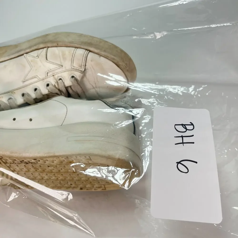 Golden Goose Purestar White Silver Leather Sneakers Women's Size US 7.5 EU 38 - Picture 12 of 12